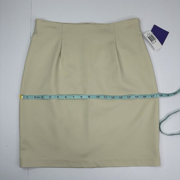 Vivienne‎ Tam Women's NWT Butterfly Beige Minimalist Pencil Skirt 6P/W28 - Picture 13 of 13